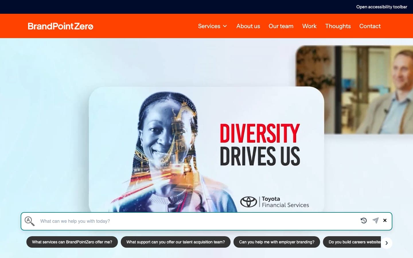BrandPointZero homepage
