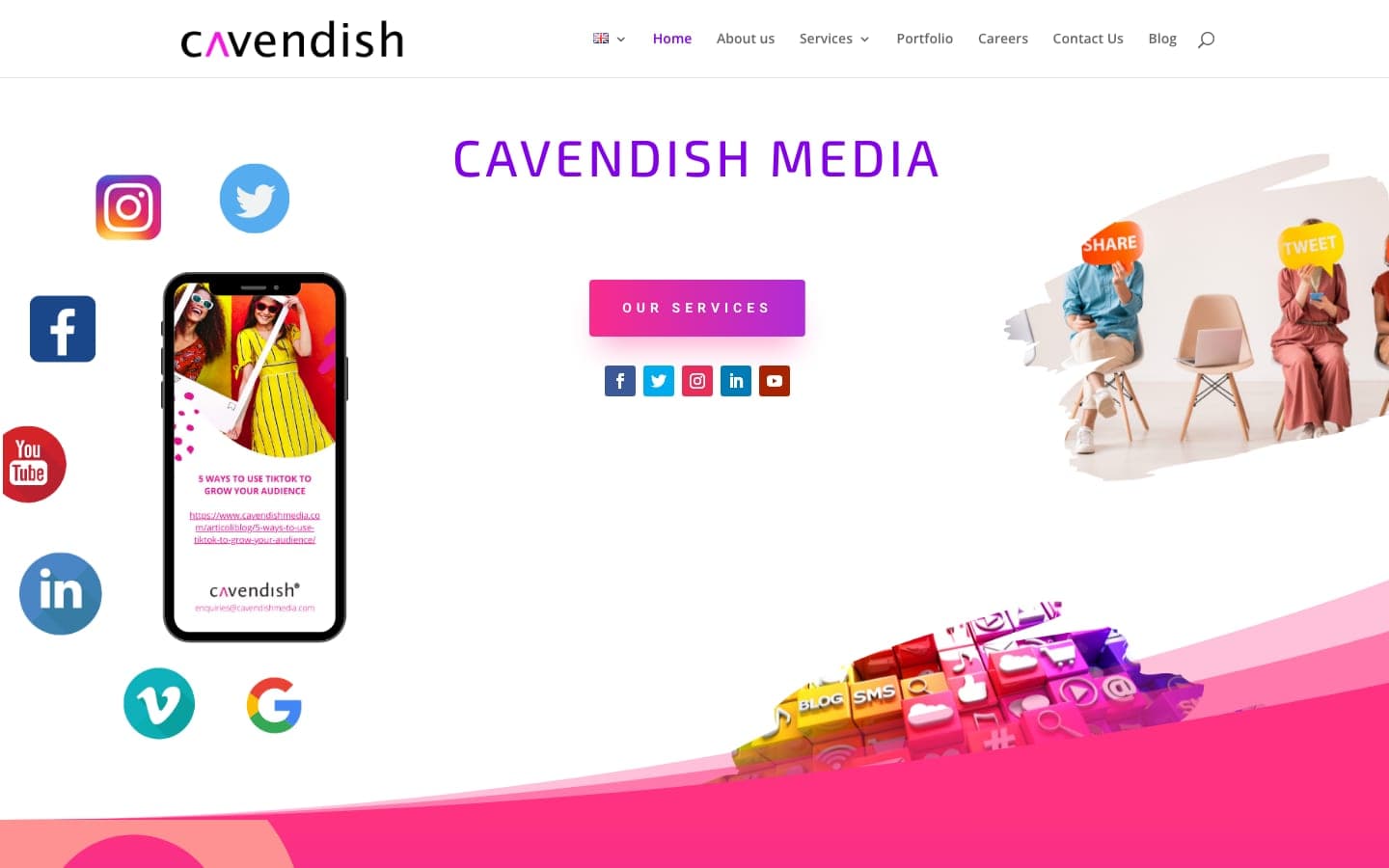 Cavendish Media homepage