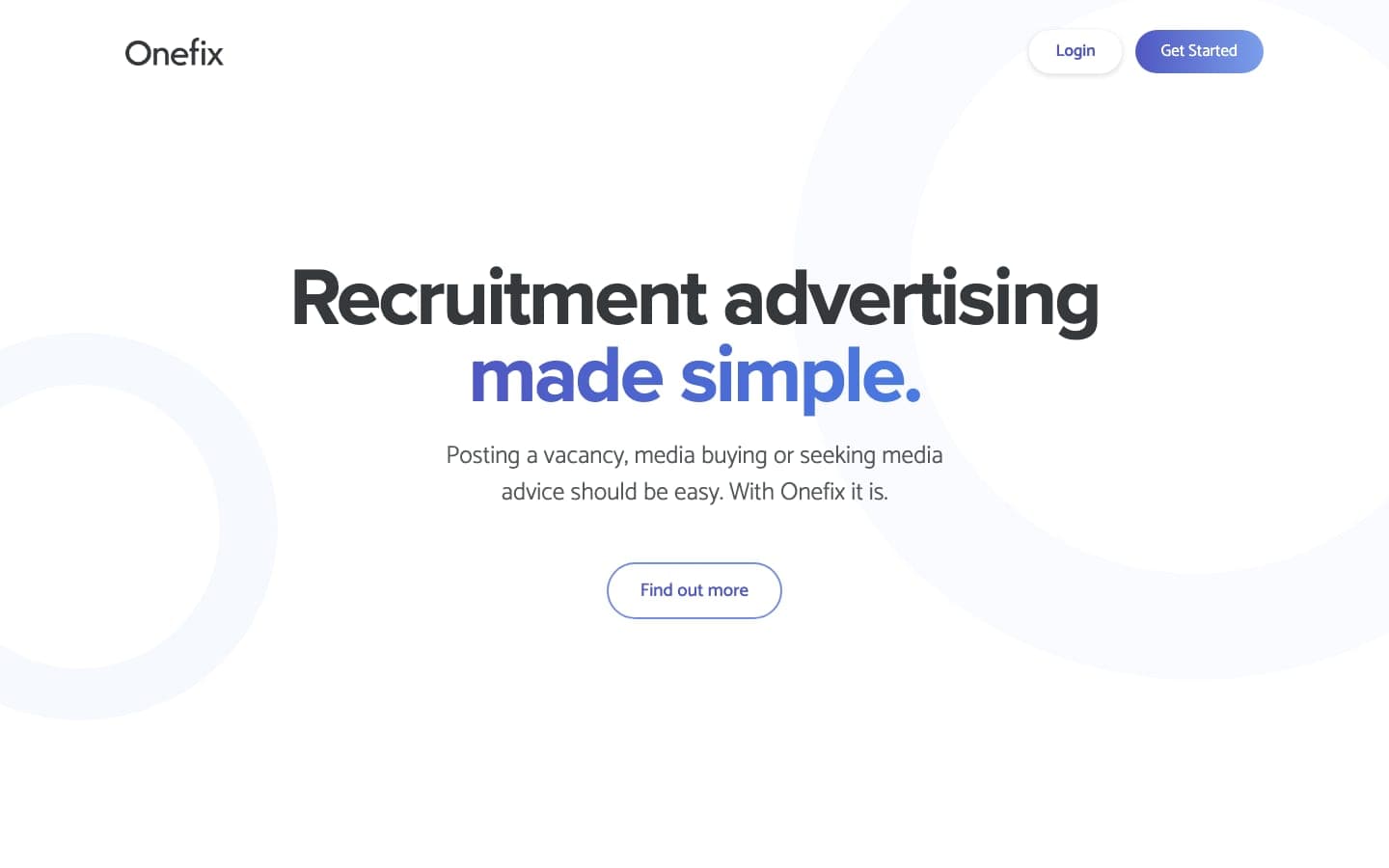 Onefix Media homepage
