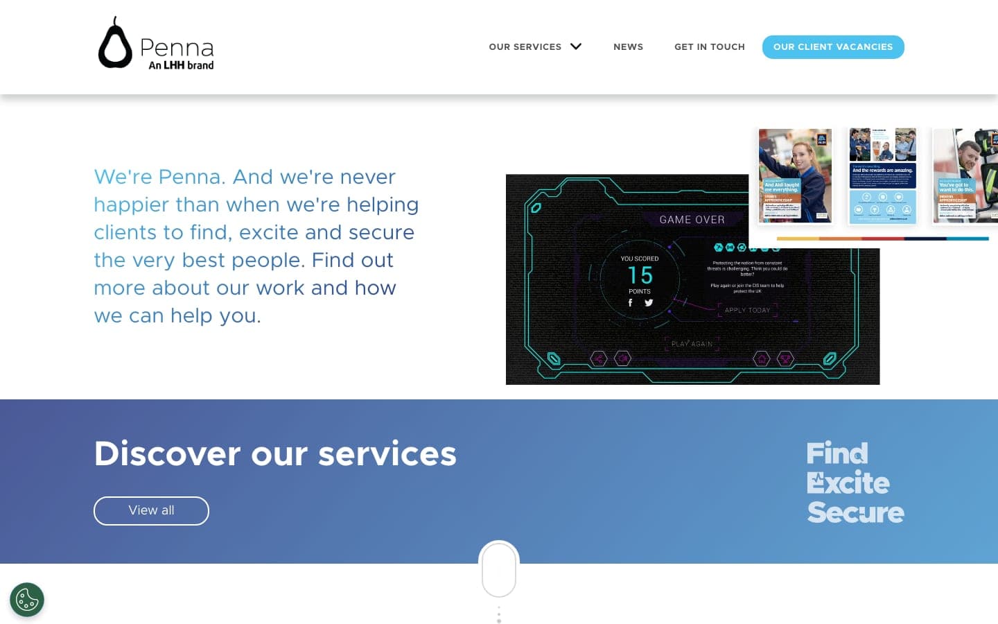 penna.com homepage, captured 3 September 2026