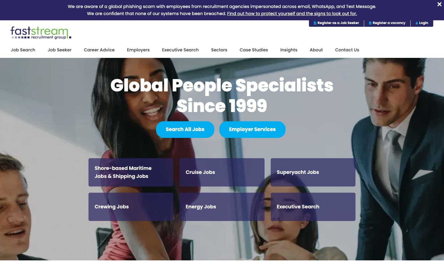 Faststream Recruitment Group homepage