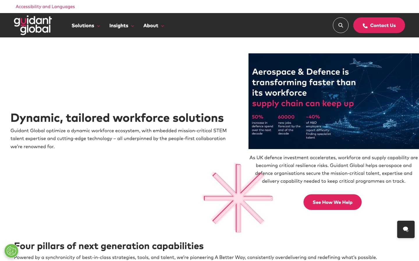 Guidant Global homepage