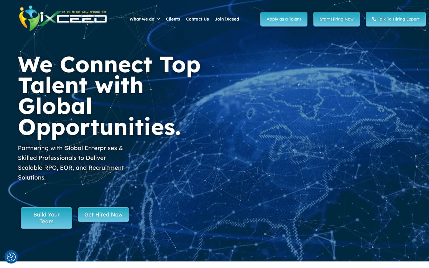 iXceed Solutions homepage