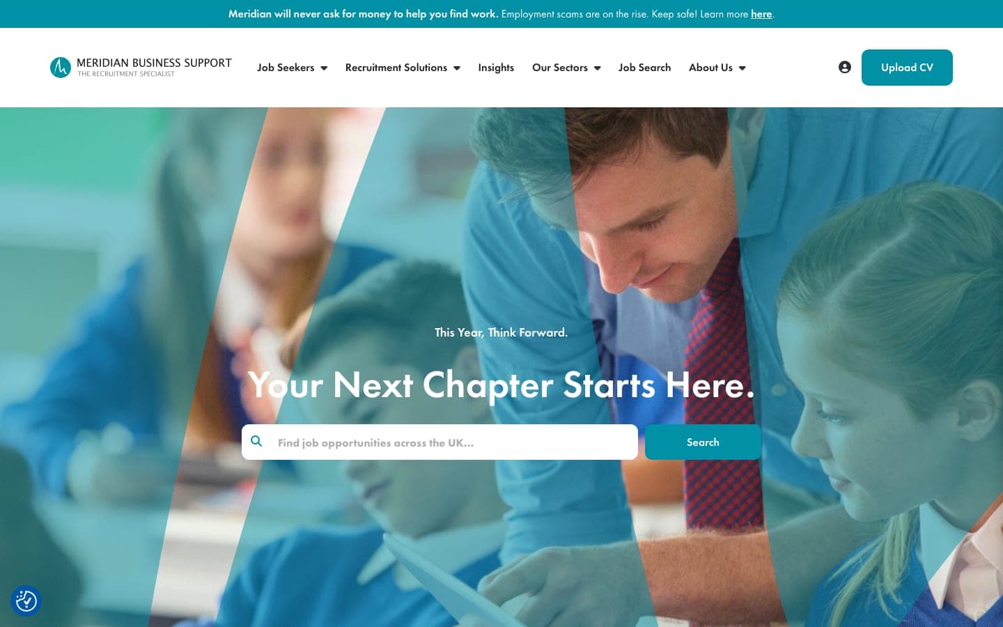 Meridian Business Support homepage
