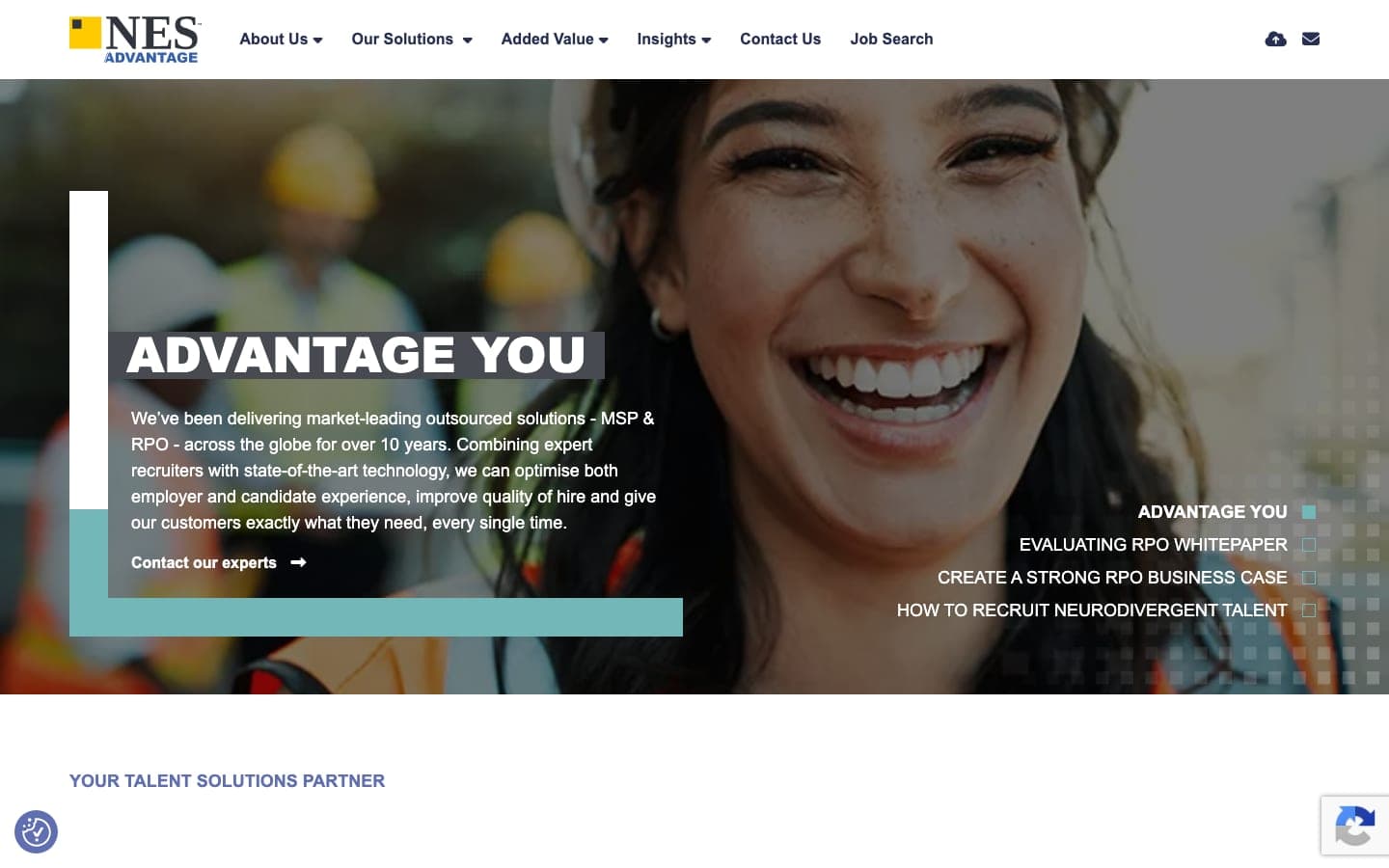 NES Advantage | Managed Services, RPO, EOR Staffing Services homepage