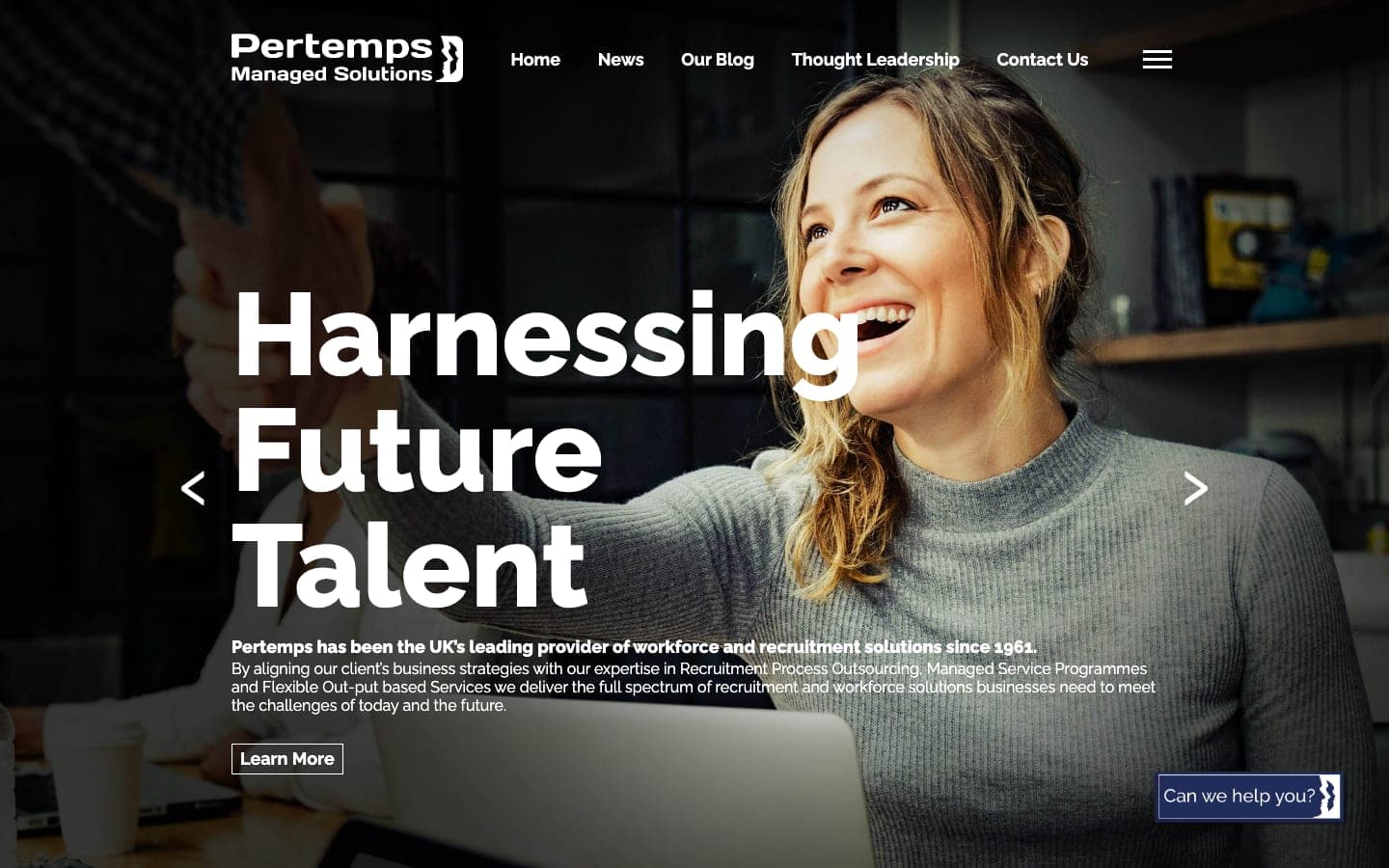 Pertemps Managed Solutions homepage