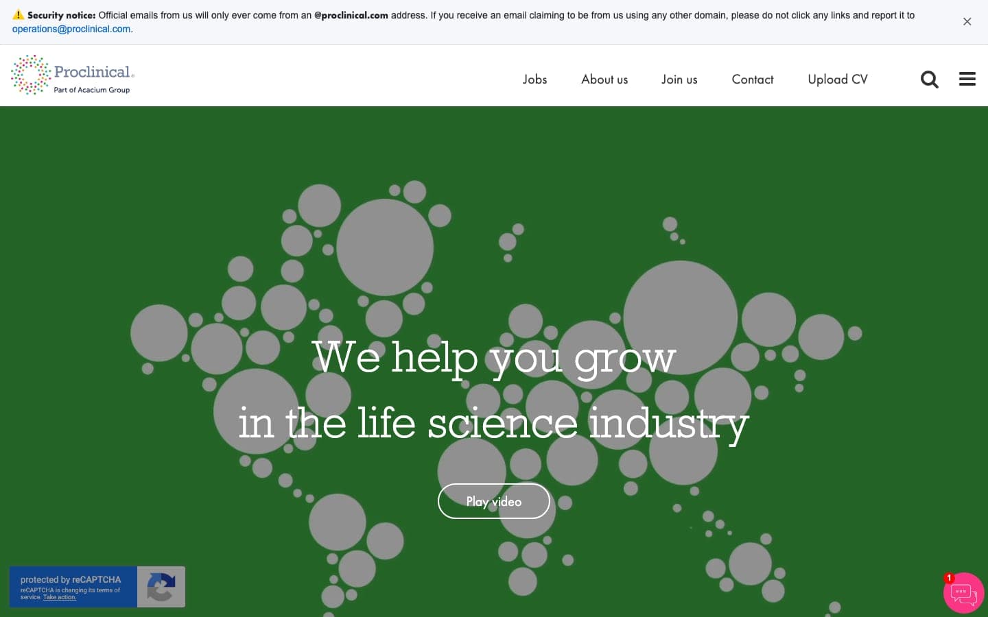 Proclinical Group homepage