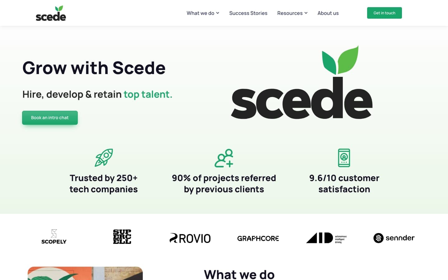 Scede homepage