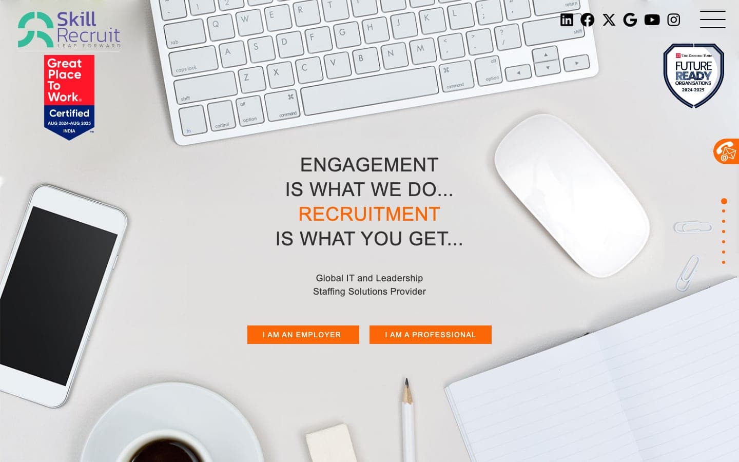 SkillRecruit homepage