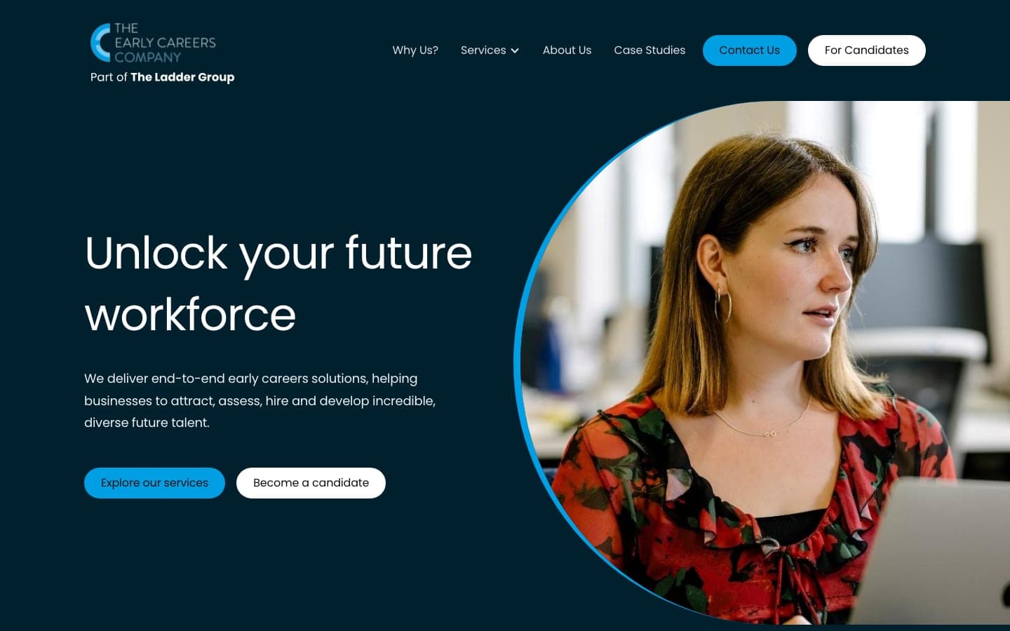 The Early Careers Company homepage